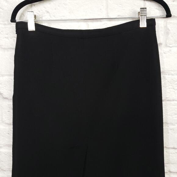 Moschino Cheap And Chic Black Wool A-Line Skirt Back Vent Side Zip Italy Sz US 8 - Picture 8 of 14
